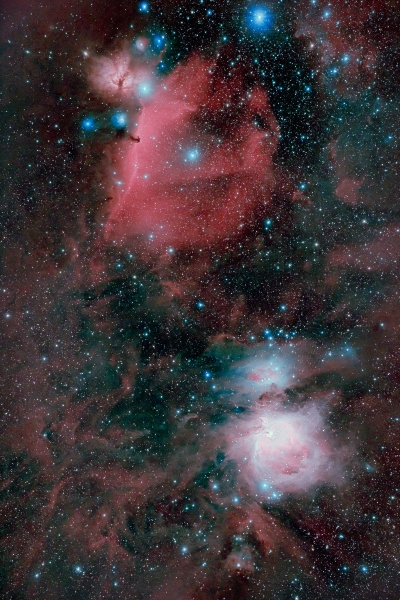 オリオン中央部の散光星雲_20181229