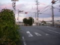 181229奈良口交差点で秋篠川沿いの自転車道へ