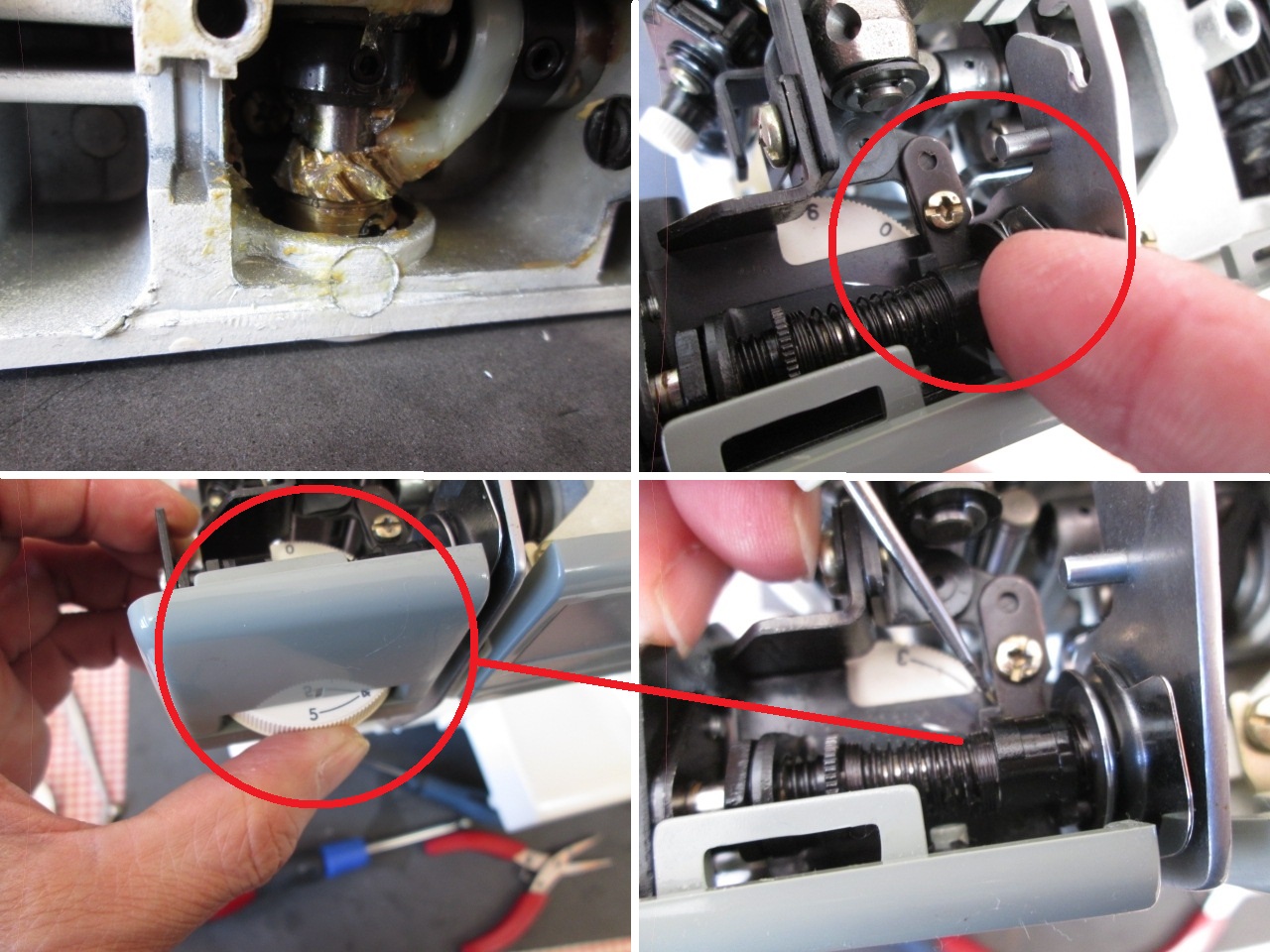 ジャノメ Model352 糸調整ができない 糸調子が合わない 修理 ミシンのコットンスペース 修理ブログ