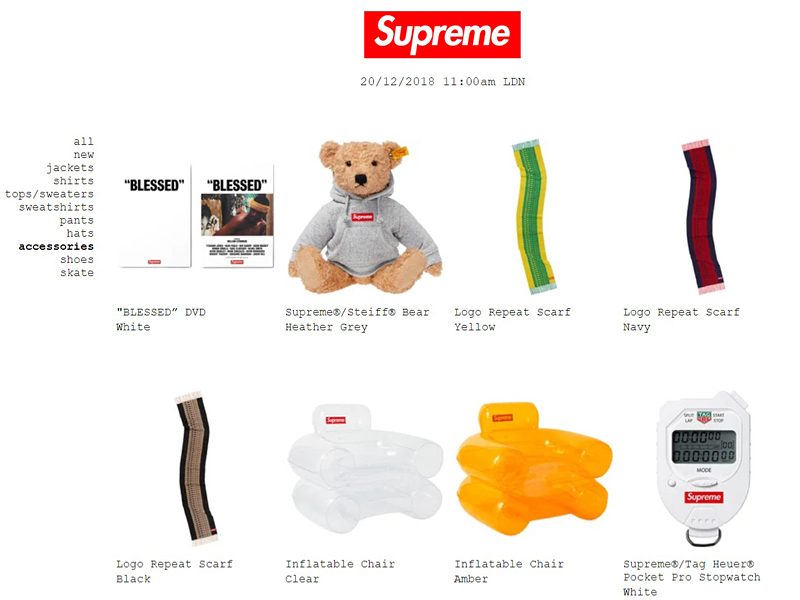 12月22日発売 SUPREME STEIFF TEDDY BEAR シュプリームのボックスロゴ
