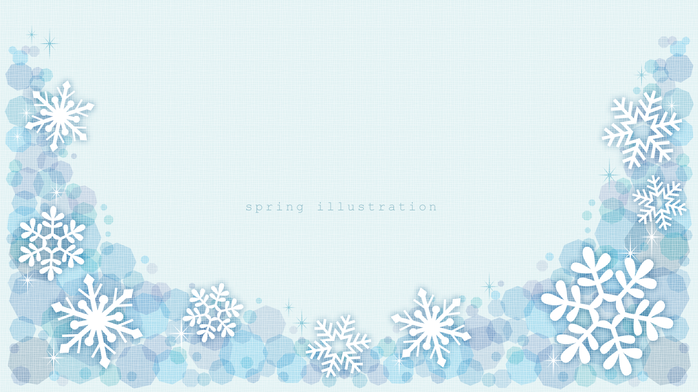【Snow Flake】冬のイラストPC壁紙・背景